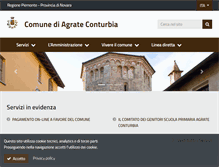 Tablet Screenshot of comune.agrateconturbia.no.it